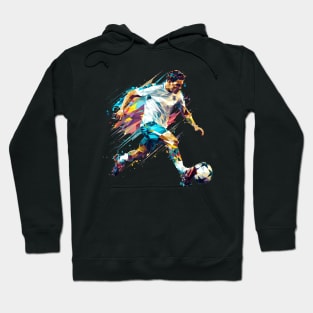 Football Soccer Player Sport Game Champion Competition Abstract Hoodie